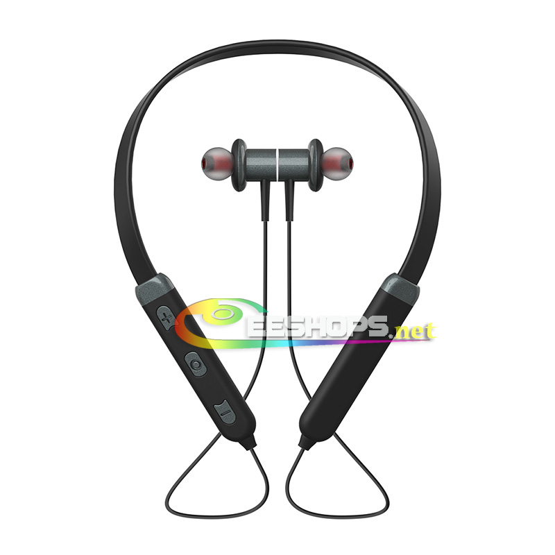 Waterproof Earbuds Wireless Bluetooth Noise Cancelling Headphones With Microphone Mic Neckband for Running Sport Xiaomi GYM Exercises Mi Mix 2 2S A1 Redmi Note 4 5 Plus Pro Cell Phone Smartphone Grey