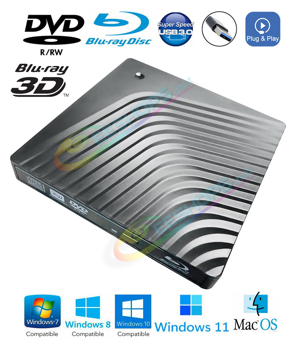 Cheap USB-C 2in1 External Blu-Ray and DVD Players Portable Optical Drive, Best HP Laptop ZBook Fury FireFly 17 15 G5 G6 G9 Studio Power G10 Mobile Workstation PC, New USB 3.0 6X 3D BD-ROM Disc Dual Layer 8X CD DVD+-R/RW DL Burner Black Free Shipping