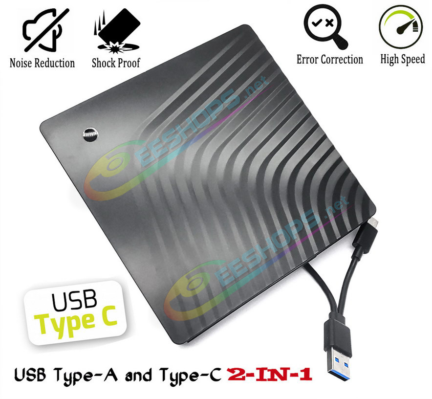 Cheap USB-C 2in1 External Blu-Ray and DVD Players Portable Optical Drive, Best HP Laptop ZBook Fury FireFly 17 15 G5 G6 G9 Studio Power G10 Mobile Workstation PC, New USB 3.0 6X 3D BD-ROM Disc Dual Layer 8X CD DVD+-R/RW DL Burner Black Free Shipping