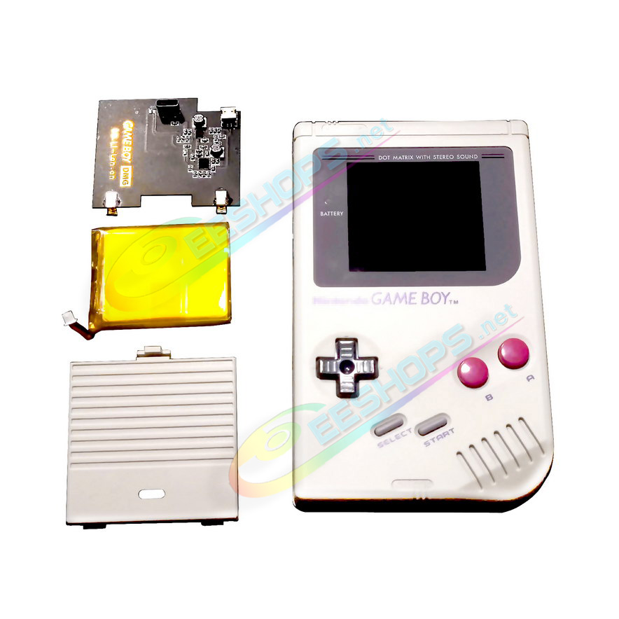 
Best Nintendo GameBoy Classic USB-C Charge Mod Kit Rechargeable Battery Pack + Grey Housing Case Replacement, Cheap Game Boy GB DMG Fat Console, Large Capacity 2600 mAh Type-C Charge 24-Hour Long Life Lithium Modded Module + Rear Cover Free Shipping
