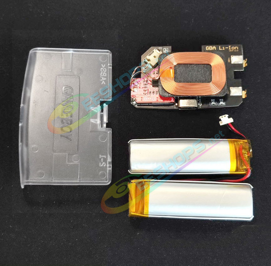 
Best Nintendo GameBoy Advance Type-C Mod Kit Dual Rechargeable Battery + Wireless Charger Replacement, Cheap GBA Handheld Game Console USB-C Charging 1800 mAh Large Capacity Two Rechargeable Li-ion Batteries Module with Clear Cover Free Shipping
