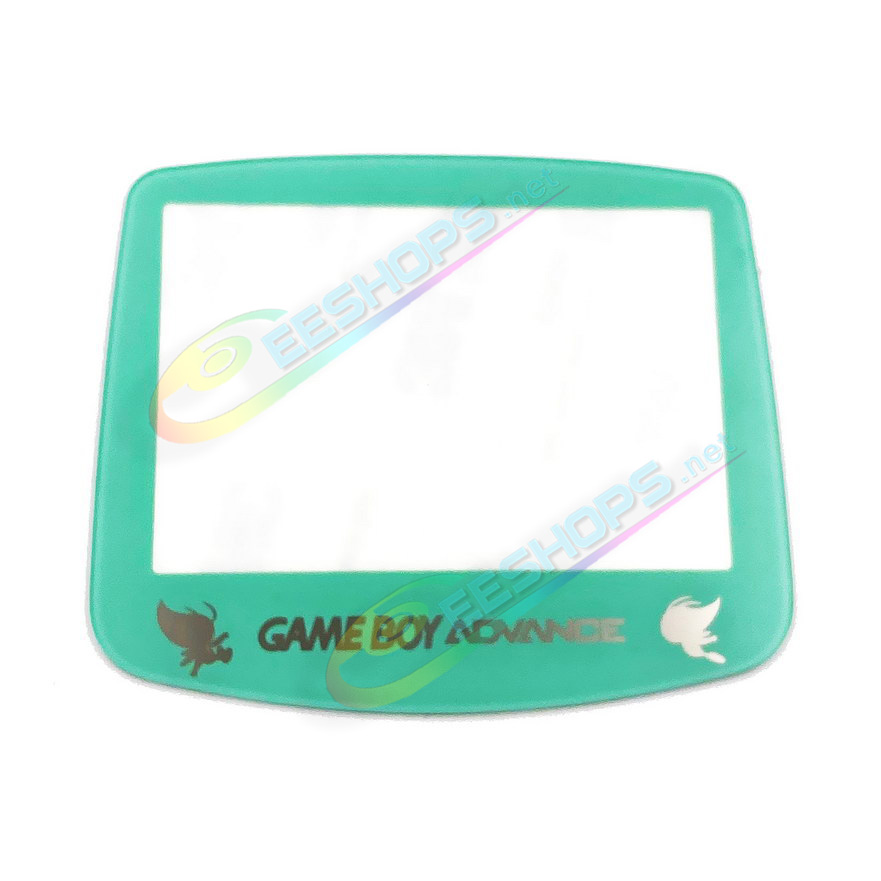 Best Nintendo GameBoy Advance Extra Green Glass Mirror Screen Protector Top Cover Pokemon Silver Limited Replacement, Cheap GBA Advance Handheld Console Scratch-Proof Display Upper Protective Surface + Double-Sided Tape Free Shipping