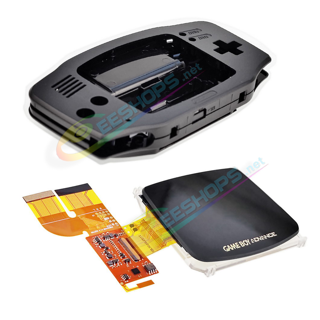 Cheap Nintendo GameBoy Advance IPS Display Mod Kit with Housing Shells Black, Best New GBA Handheld Game Console DIY V3.0 Dot by Dot Brighten Screen +Special Full Cover Case Complete Assembly Free Shipping