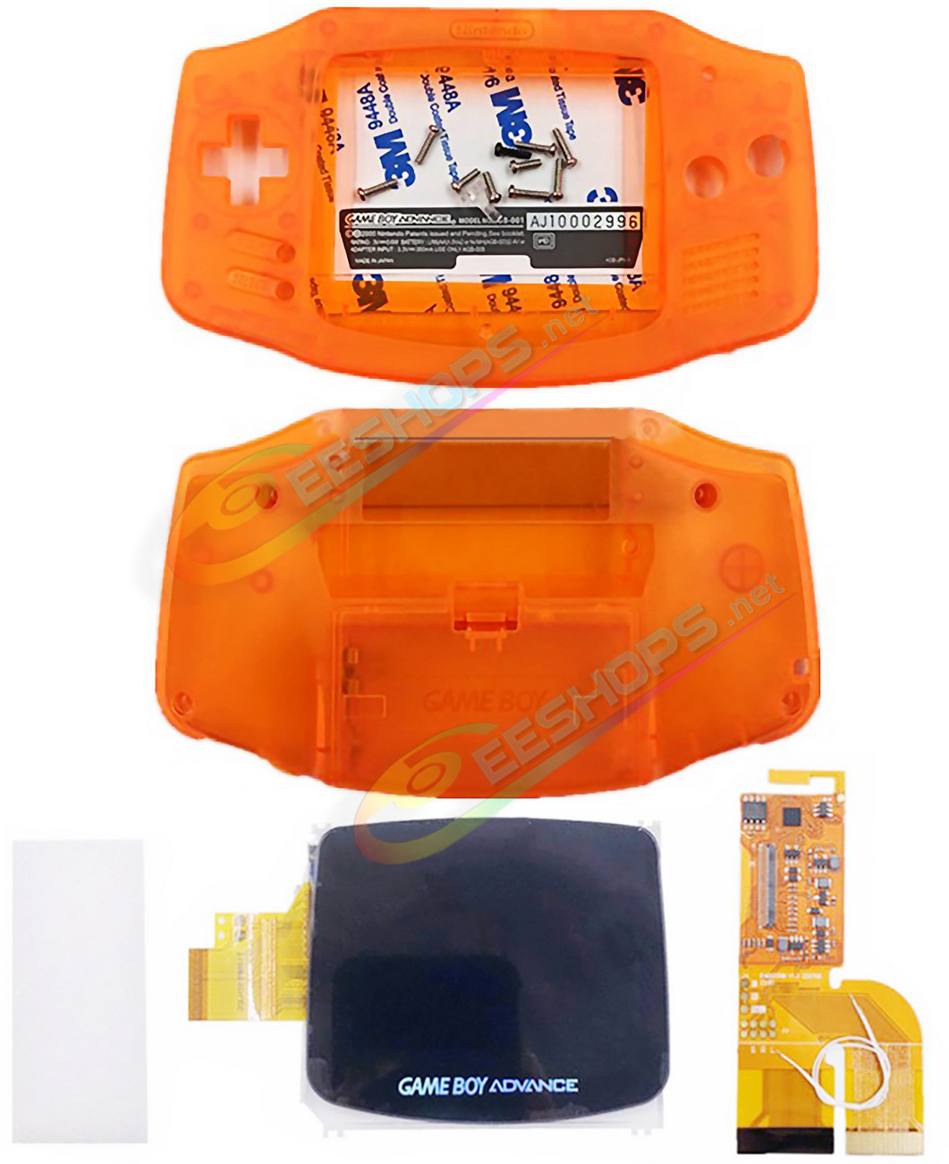 
Cheap Nintendo GameBoy Advance IPS Display Mod Kit with Housing Case Clear Shells Orange Color, Best New GBA Handheld Game Console DIY V3.0 Dot by Dot Brighten Screen 100% Fit Module +Special Full Cover Complete Assembly Free Shipping
