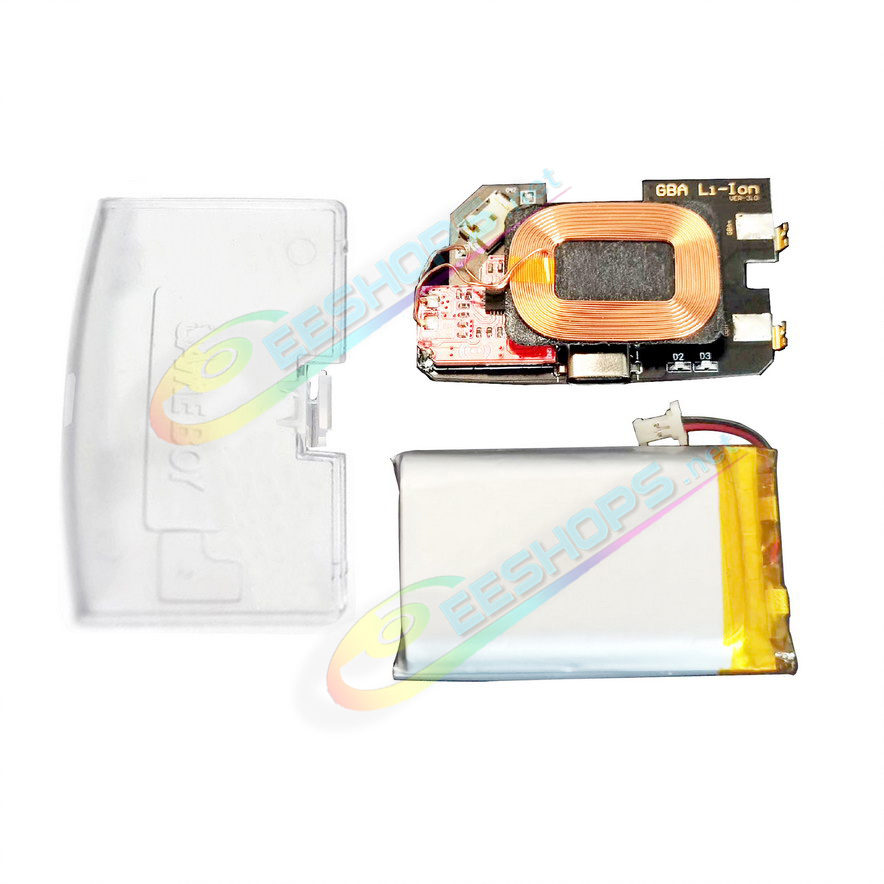 Best Nintendo GameBoy Advance Type-C Mod Kit Rechargeable Battery Pack 1800 mAh Wireless Charging Replacement, Cheap GBA Handheld Game Console Long Life USB-C Charging Large Capacity Li-ion Lithium Module with Clear Cover Free Shipping