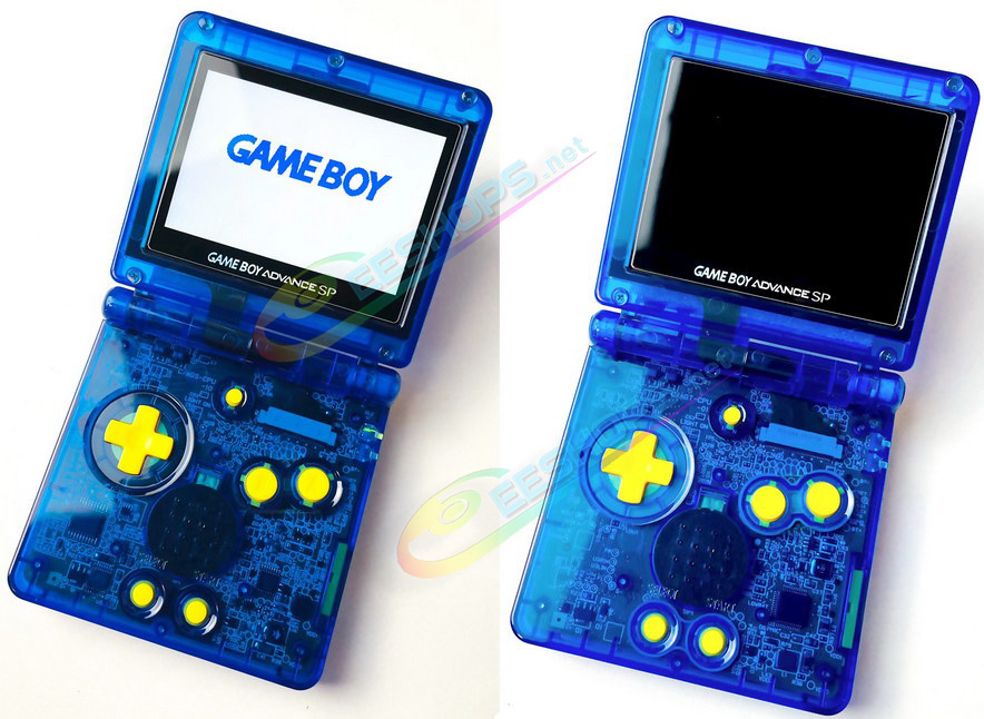 Best Nintendo GameBoy Advance SP Laminated IPS Screen + Housing Case Zelda Four Swords Edition Water Clear Green Replacement, Cheap GBA SP Handheld Game Console, V4 High Brightness LCD Display + Quality Outer Enclosure / Buttons Set Free Shipping