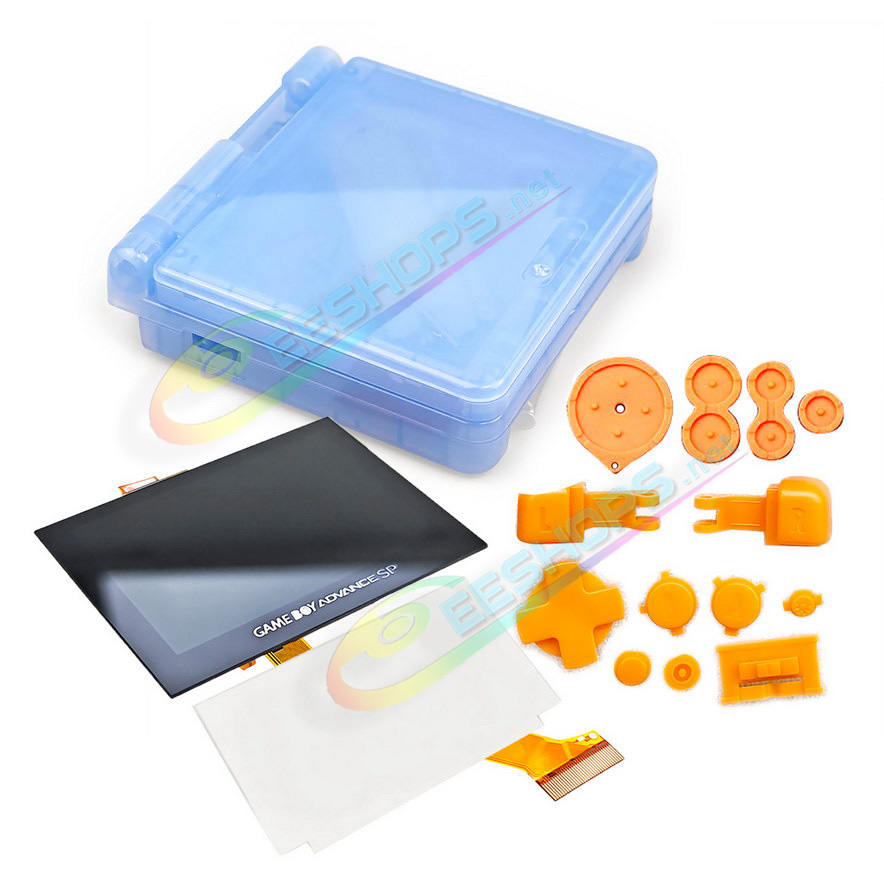 Cheap Nintendo GameBoy Advance SP Laminated IPS Screen Mod Kit + Black Glass Protective Cover Replacement, Best Game Boy Advanced GBA SP Handheld Console, New Ver 4.0 Dust-Proof Full Lamination High Brightness LCD Display Module Assembly Free Shipping