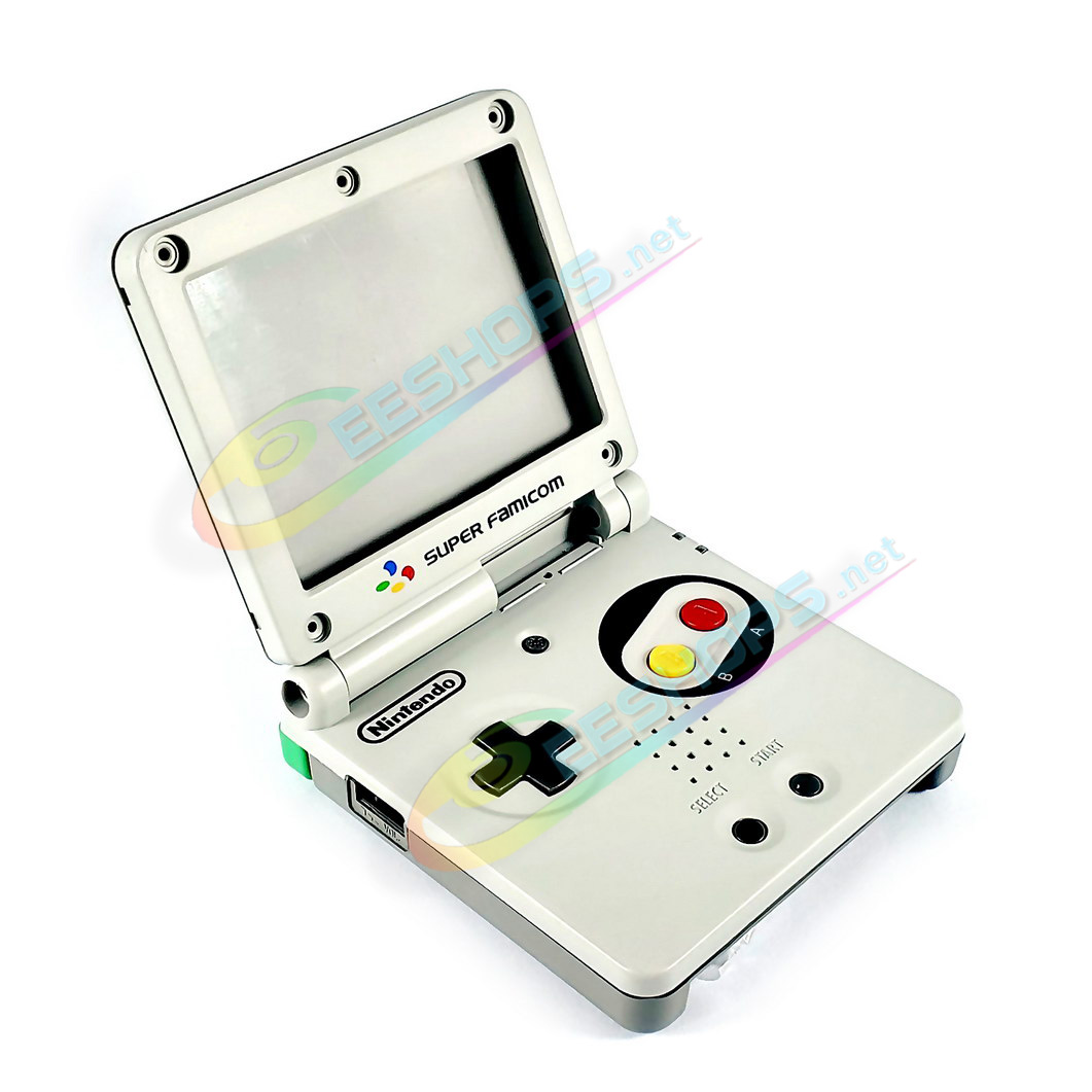 Best Cheap New Nintendo GameBoy Advance GBA SP Extra Housing Case Shell Classic SFC Grey Color Replacement, Super Nintendo Entertainment System Retro Pattern Outer Enclosure + Buttons, Screws, Sticker, Hole Plugs Free Shipping