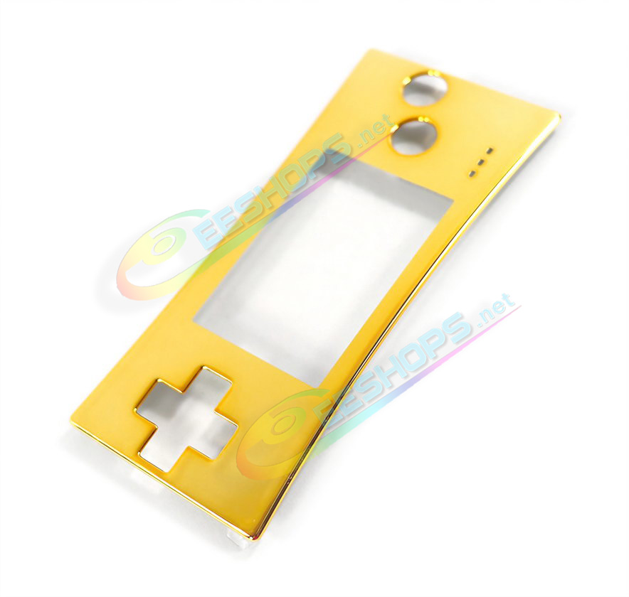 Cheap New Nintendo GameBoy Micro Faceplate Replacement Top Shell Glossy Gold-Plated Color, Best Game Boy Micro GBM Handheld Console, DIY Custom Scratch-Proof Upper Face A Protective Screen Cover Coverplate Spare Parts Accessories Free Shipping