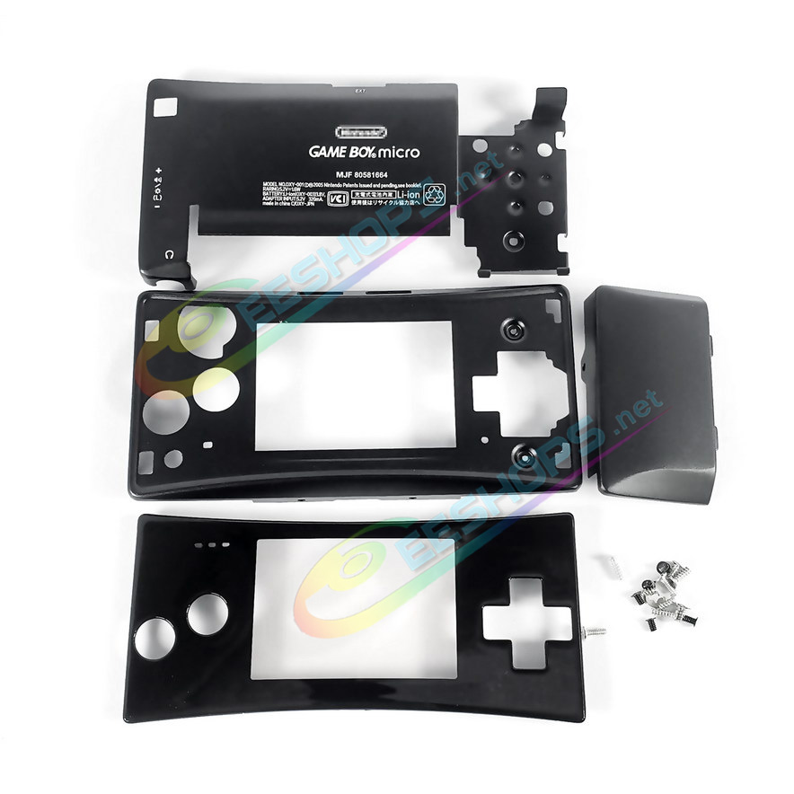 Cheap Nintendo GameBoy Micro Extra Alloy Housing Case Sells + Top Faceplate Silver Color Full Set Replacement, Best Game Boy Micro GBM Handheld Console, DIY Aluminum Outer Enclosure / Battery Cover Plates / Shoulder & Buttons / Screws Free Shipping