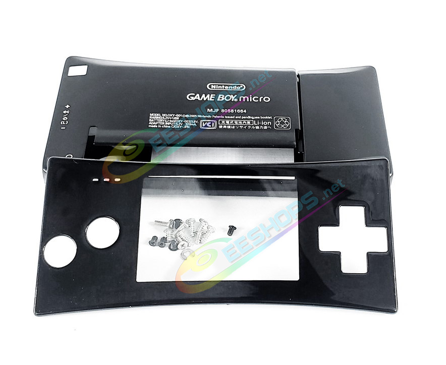 
Cheap Nintendo GameBoy Micro Extra Alloy Housing Case Sells + Top Faceplate Black Color Full Set Replacement, Best Game Boy Micro GBM Handheld Console, DIY Aluminum Outer Enclosure  / Battery Cover Plates / Shoulder & Buttons  / Screws Free Shipping
