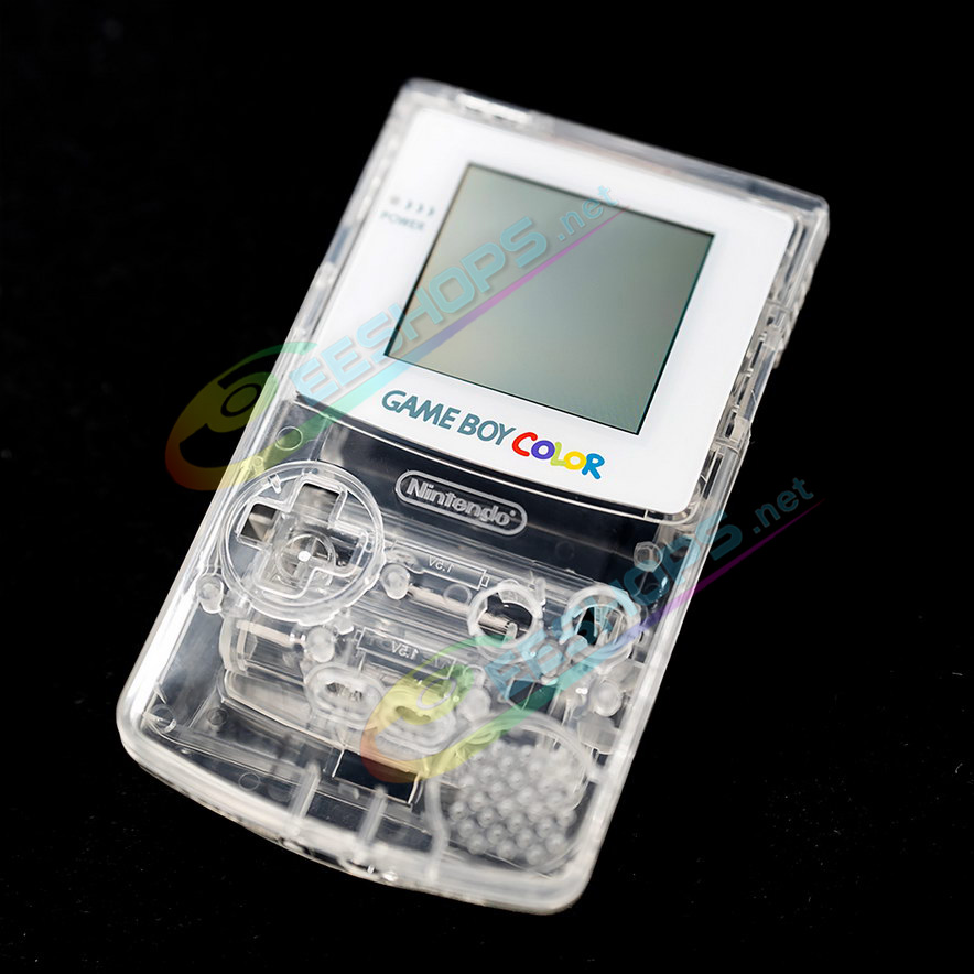 Best Nintendo GameBoy Color Laminated Screen Full Lamination Display + All Clear Housing Case Replacement, Cheap Game Boy GBC Handheld Console, Custom Dust Proof Scratch-Proof Laminator LCD + Special Transparent Outer Enclosure Shells Free Shipping