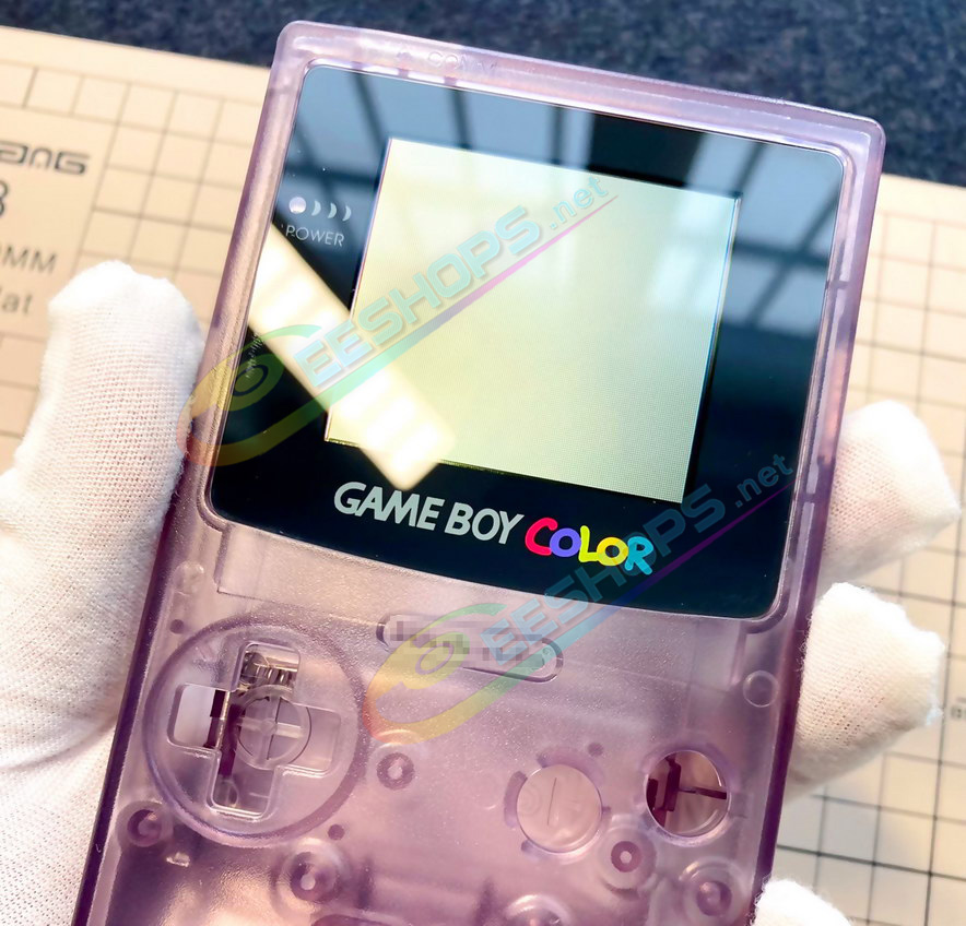 Cheap Nintendo GameBoy Color Extra Glass Screen Protective Cover Replacement Pokemon Kirby Limited Edition, Best Game Boy GBC Handheld Game Console, Colorful Scratch-Resistant Sharpness Display Mirror Black Surface w/ 3M Adhesive Tape Free Shipping