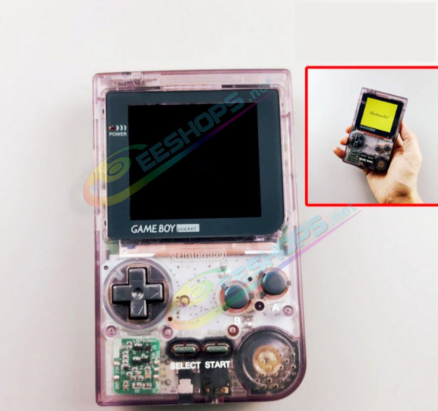 Cheap Nintendo GameBoy Pocket IPS Screen Mod Kit + Black Glass Protective Cover Replacement, Best Game Boy GBP Handheld Game Console, New Dot-by-Dot High Brightness Backlight Large LCD Display Moddule w/ Protection Mirror Accessories Free Shipping