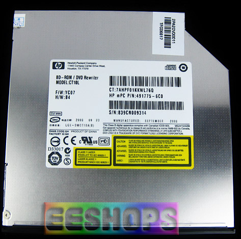 HL BD-Rom SATA Blu-Ray Player LightScribe DVD Drive Burner CT10L 