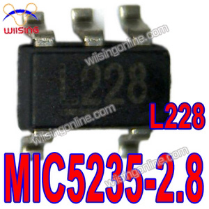 Micrel L228 2.8V MIC5235-2.8 Ultra-Low Quiescent Current, 280mA μCap LDO Regulator MIC5235-2.8BM5 MIC5235-2.8YM5