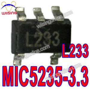 Micrel L233 3.3V MIC5235-3.3 Ultra-Low Quiescent Current, 330mA μCap LDO Regulator MIC5235-3.3BM5 MIC5235-3.3YM5