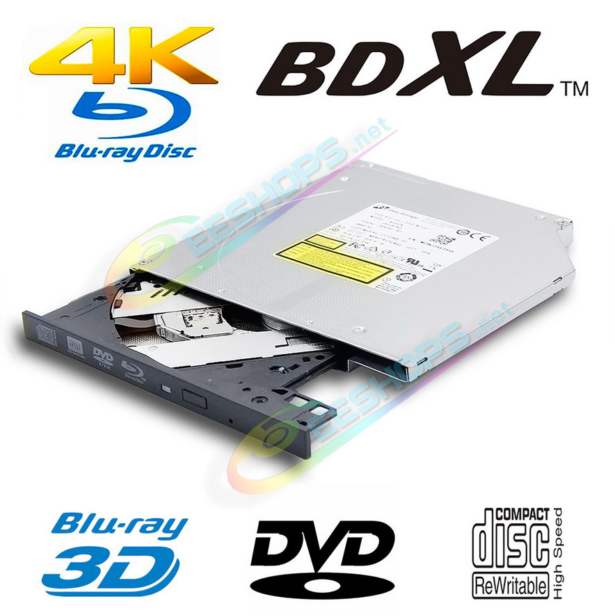 Genuine Hitachi-LG BU40N Laptop Internal 4K Ultra HD 3D Blu-ray Player M-Disc BD-RE Burner, Super Multi UHD-BD Writer 4X BD-R TL QL BDXL 100GB 128GB 6X BD-R DL 50GB 8x DVD+/-R DVD-RAM 24X CD-R Recorder 9.5mm Slim SATA Tray Optical Drive Free Shipping