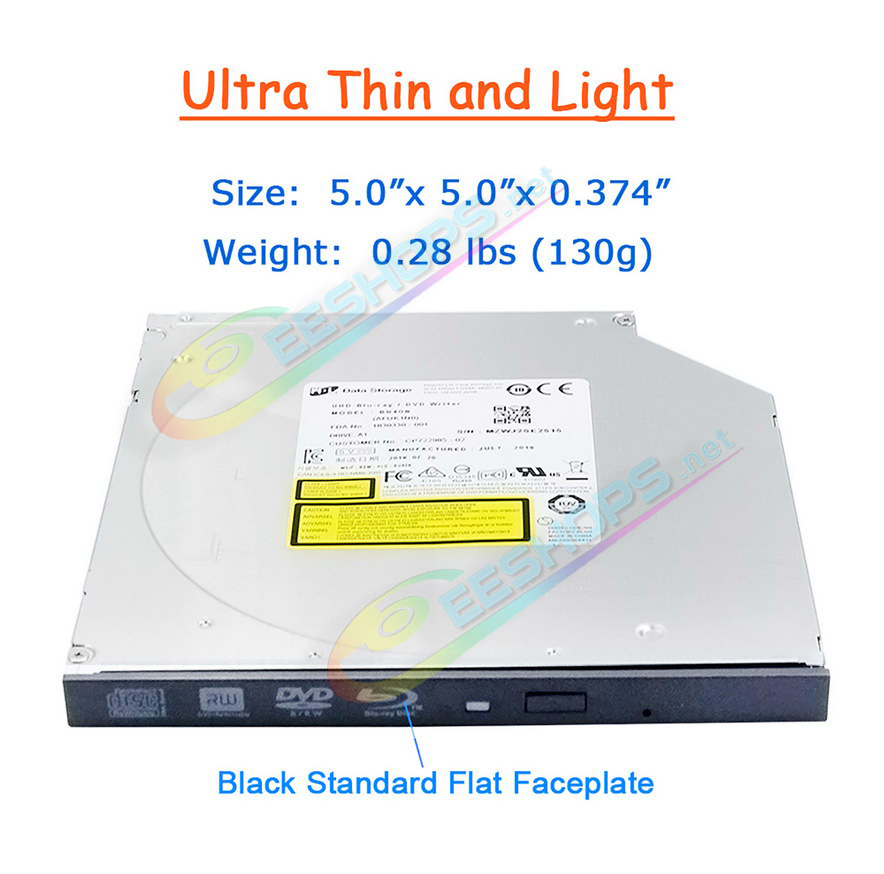 Genuine Hitachi-LG BU40N Laptop Internal 4K Ultra HD 3D Blu-ray Player M-Disc BD-RE Burner, Super Multi UHD-BD Writer 4X BD-R TL QL BDXL 100GB 128GB 6X BD-R DL 50GB 8x DVD+/-R DVD-RAM 24X CD-R Recorder 9.5mm Slim SATA Tray Optical Drive Free Shipping