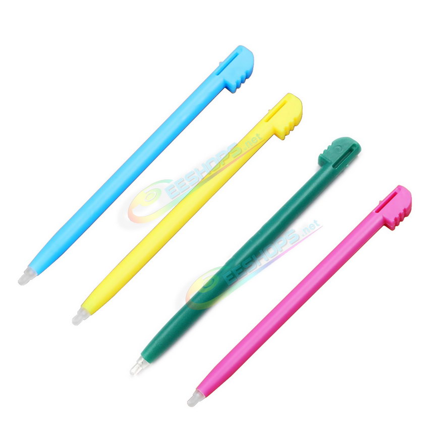 Cheap Nintendo DS Lite Extra Stylus Touch Pen Pack 4 Colors Set Replacement, Best NDSL NDS Lite Handheld Game Console, New Sky Blue / Yellow / Dark Green / Rose Plastic Resistive Pens Pencil Touchpen Four PCS Spare Parts Accessories Free Shipping