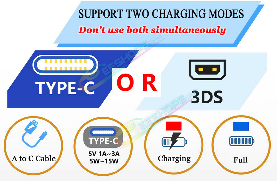 
Best New Nintendo 3DS XL / LL Extra Back Clip Battery High Capacity 6000 mAh Replacement, Cheap New 3DSXL 3DSLL New3DS XL / LL Handheld Game Console Rear Mounted Type-C PD Charge 350% Long-Life Rechargeable Power Bank with White Housing Cover Free Shipping