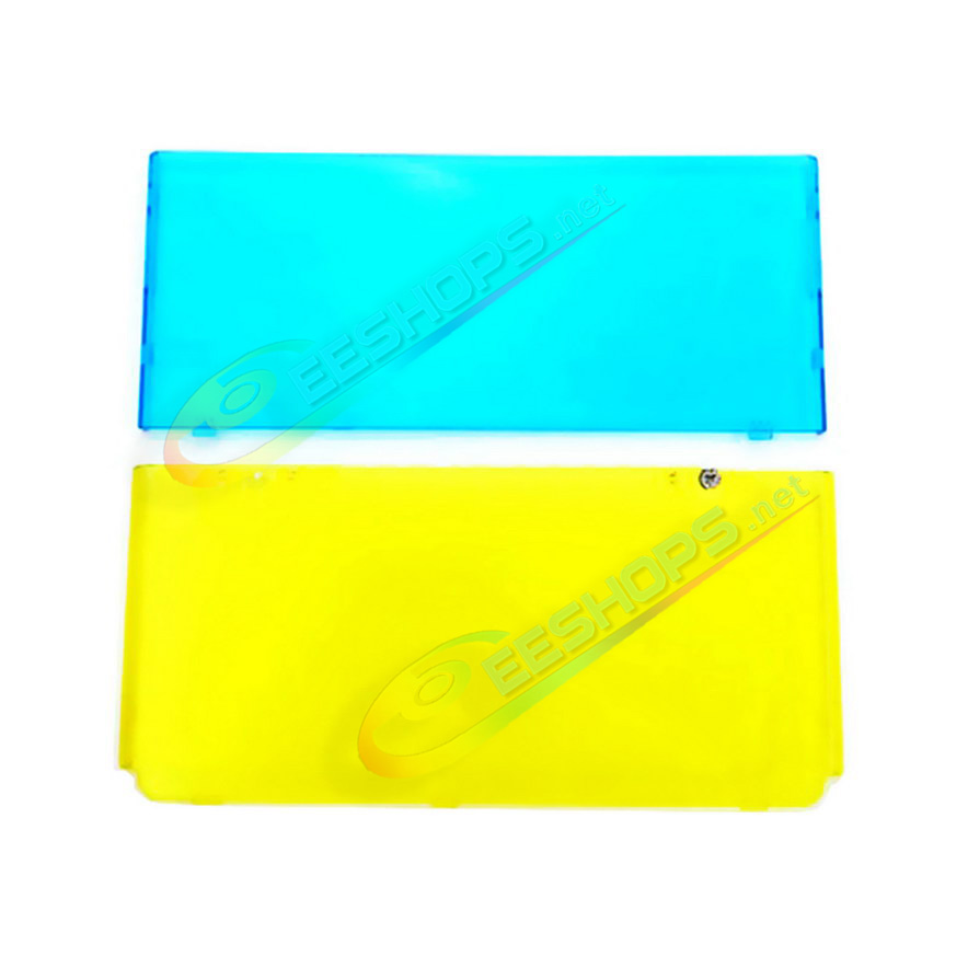 Cheap Nintendo New 3DS Extra Faceplate Replacement Shell Clear Blue / Yellow Color, Best New3DS Small Handheld Game Console, Customized Personalized Top / Bottom Outer Faces Cover Plates Coverplate 2 PCS Set Spare Parts Accessories Free Shipping