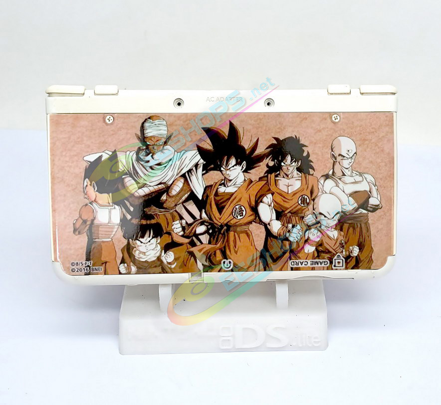 Best Nintendo New 3DS Extra Faceplate Shells Replacement Dragonball Main Characters Limited Edtion, Cheap New3DS Small Handheld Game Console, Brown Color Outer Top / Bottom Cover Plates Coverplate White Backplate 2 PCS Set Spare Parts Free Shipping