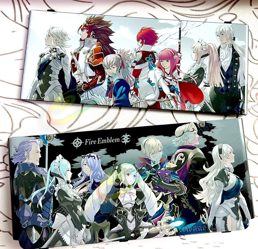 Cheap Nintendo New 3DS Extra Shell Replacement Cover Plates Fire Emblem Limited Edition, Best New3DS Small Handheld Game Console, Customized Colorful Top / Bottom Faceplate Outer Coverplate Black / White Backplate 2 PCS Set Accessories Free Shipping