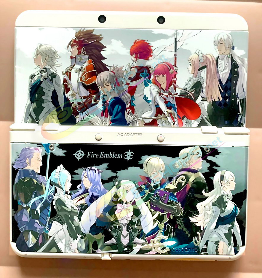 Cheap Nintendo New 3DS Extra Shell Replacement Cover Plates Fire Emblem Limited Edition, Best New3DS Small Handheld Game Console, Customized Colorful Top / Bottom Faceplate Outer Coverplate Black / White Backplate 2 PCS Set Accessories Free Shipping