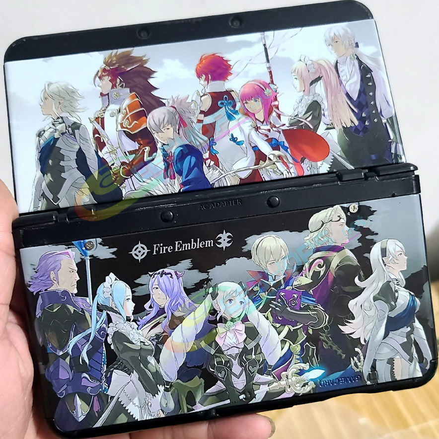 Cheap Nintendo New 3DS Extra Shell Replacement Cover Plates Fire Emblem Limited Edition, Best New3DS Small Handheld Game Console, Customized Colorful Top / Bottom Faceplate Outer Coverplate Black / White Backplate 2 PCS Set Accessories Free Shipping