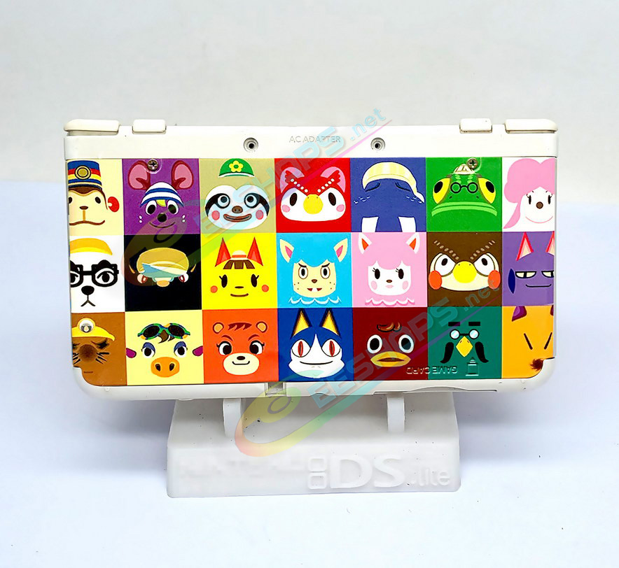 Cheap Nintendo New 3DS Extra Cover Plates Shells Replacement Animal Crossing Limited Edtion, Cheap New3DS Small Handheld Game Consoles, Colorful Small Animals Faces Outer Top / Bottom Faceplate Coverplate White Backplate 2 PCS Set Free Shipping