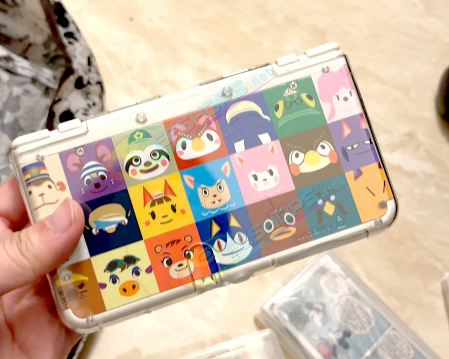 Cheap Nintendo New 3DS Extra Cover Plates Shells Replacement Animal Crossing Limited Edtion, Cheap New3DS Small Handheld Game Consoles, Colorful Small Animals Faces Outer Top / Bottom Faceplate Coverplate White Backplate 2 PCS Set Free Shipping