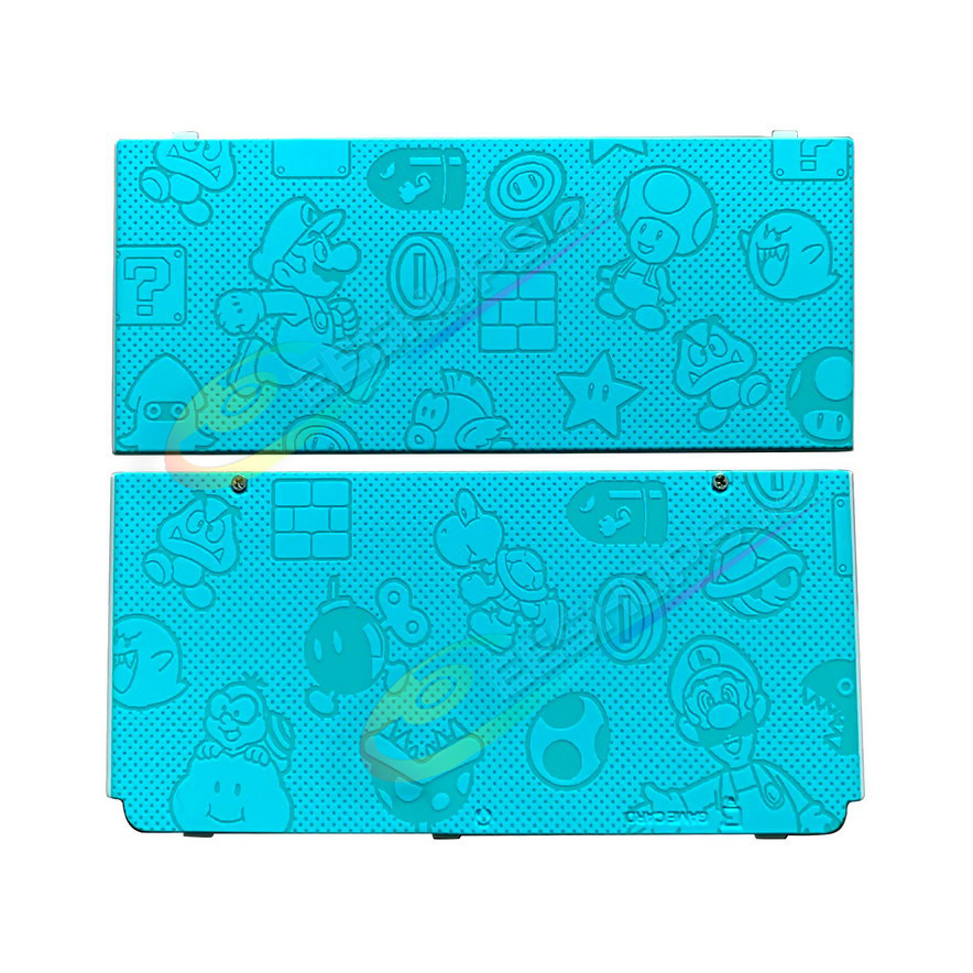 Cheap Nintendo New 3DS Extra Faceplate Cover Plates Replacement Blue Super Mario Bros Edition, Cheap New3DS Small Handheld Game Console, Customized Top / Bottom A/E Face Shells Coverplate White Backplate 2 PCS Set Spare Parts Accessories Free Shipping