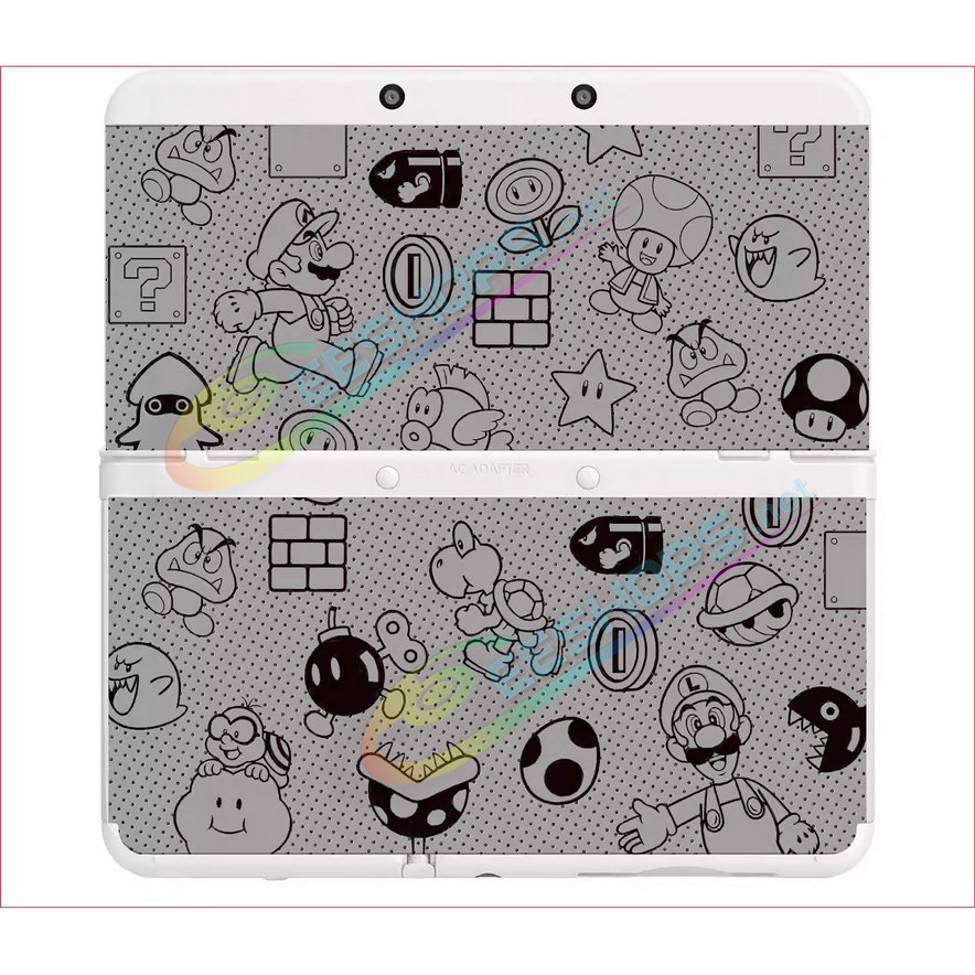 
Best Nintendo New 3DS Extra Faceplate Replacement Shells Grey Super Mario Limited Edition, Cheap New3DS Small Handheld Game Console, Customized Top & Bottom White / Black Back-Plate Outer Coverplate 2 PCS Set Replacement Spare Parts Free Shipping
