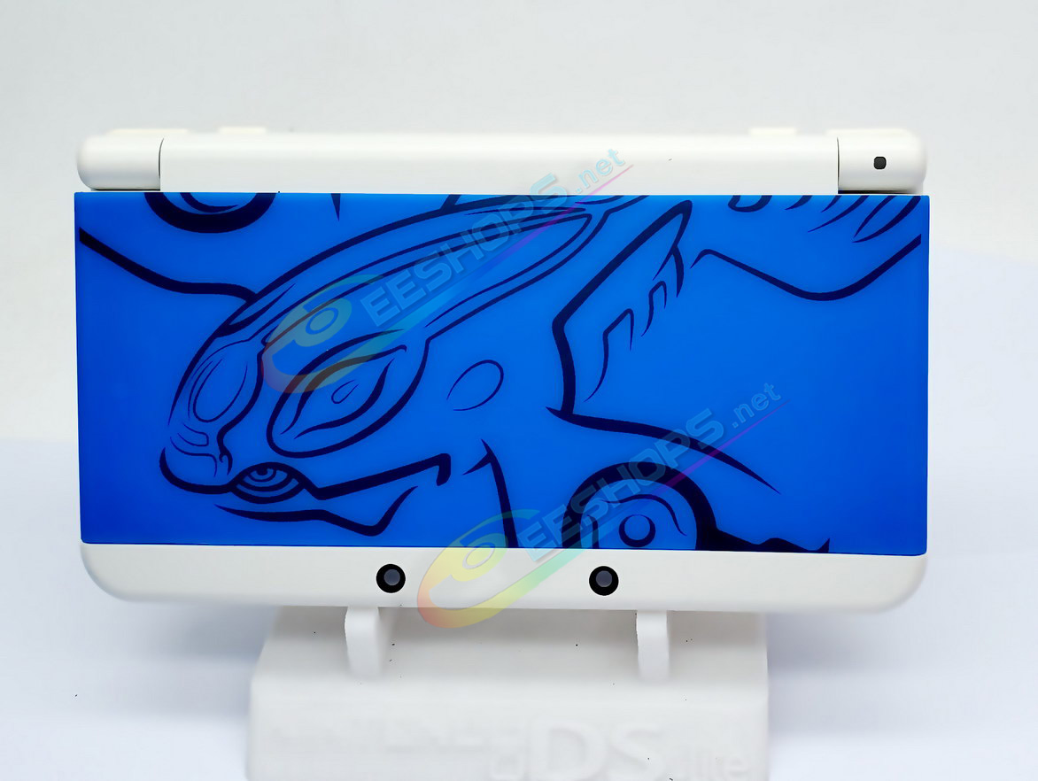 
Cheap Nintendo New 3DS Extra Faceplate Replacement Cover Plate Pokemon Sapphire Blue Limited Edition, Best New3DS Small Handheld Game Console, DIY Frosted Top & Bottom Housing Shell Outer Face Coverplate 2 PCS Set + Screws Accessories Free Shipping