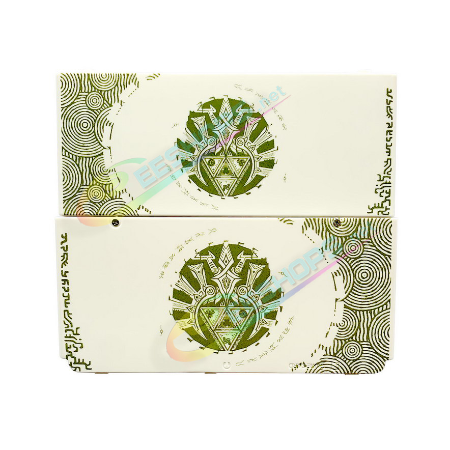 Cheap Nintendo New 3DS Extra Cover Plates Shells Replacement The Legend of Zelda: Tears of the Kingdom Edition, Cheap New3DS Small Handheld Game Console, DIY Embossed Top / Bottom Faceplate Green Coverplate White Backplate A/E Face Set Free Shipping