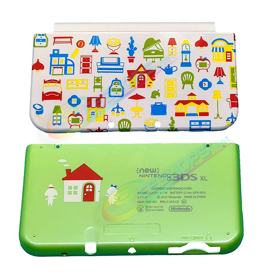 Cheap New Nintendo 3DS XL LL Extra Cover Plates Replacement Shells Animal Crossing Limited Edition, Best New 3DSXL 3DSLL New3DSXL New3DSLL Handheld Console, Top & Bottom A/E Faceplate Outer Housing Case CoverPlate 2 PCS Set Accessories Free Shipping