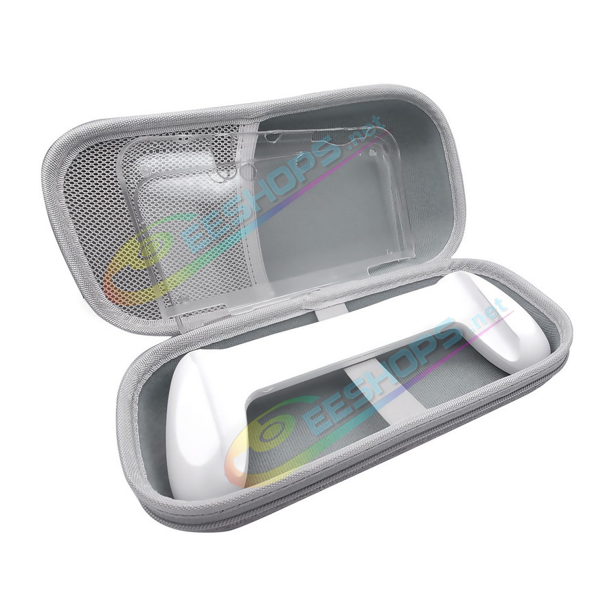 Best Nintendo New 3DSXL 3DSLL Hand Grips / Crystal Cover / Large Hard Storage Bag White Color, Cheap New 3DS XL / LL New3DSXL Handheld Consoles, Customized Non-slip Gaming Handle + Split Clear Protective Shell + Carrying Case Set Free Shipping