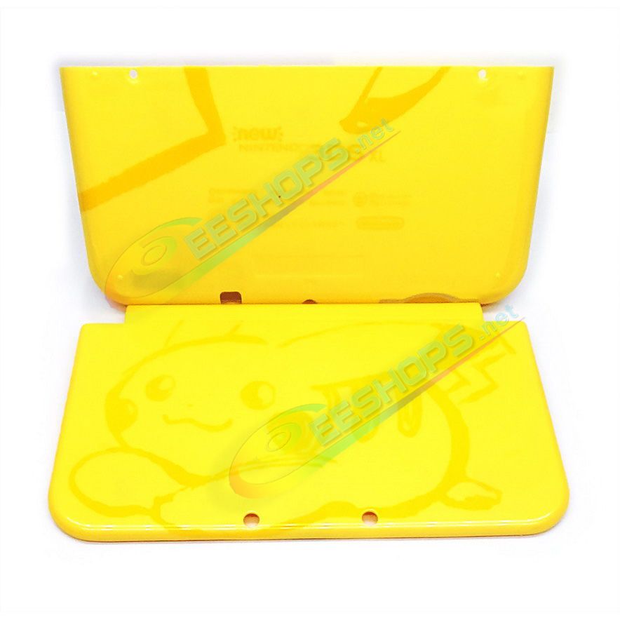 Cheap New Nintendo 3DS XL LL Extra Shells Cover Plates Replacement Pokemon Pikachu Edition, Best New 3DS XL LL 3DSXL 3DSLL Big Handheld Game Console, DIY Yellow Top / Bottom Housing Case Faceplate A/E Coverplate 2 PCS Set Accessories Free Shipping