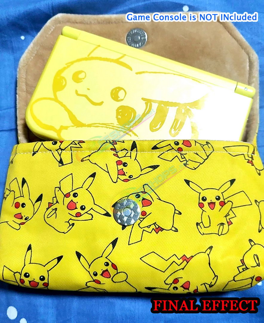 
Best Handmade Nintendo 3DS Soft Storage Bag Portable Carry Pouch Pikachu Edition Yellow Color, Cheap 3DS Old Small Handheld Game Console Customized Waterproof Impact Resistance Thickened Travel Carrying Pouch Pocket Free Shipping
