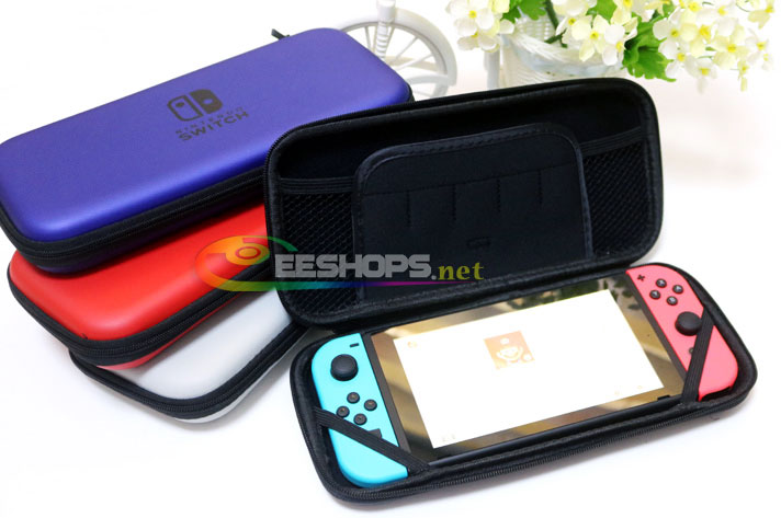 Best Carry Pouch Storage Bag Protective Anti-shock Hard Case for Nintendo Switch NS Game Console & L-R Joy-Con Controllers Silver Replacement Part Free Shipping