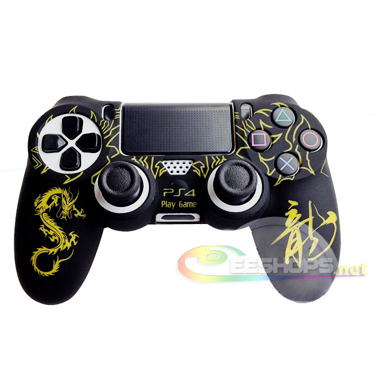 Cheap New Silicone Skin Protector Rubber Case Cover Sleeve For Sony Playstation 4 Ps4 Dual Shock 4 Wireless Controller Yellow Chinese Dragon One Piece Thumb Grips Ps4ctr Case Dragon Yellow 7 99 Buy