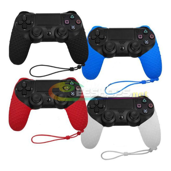 Brand New Half-Covered Silicon Skin Protector Case Protective Sleeve Rubber Armor for Sony Playstation 4 PS4 Slim Pro Wireless Controller Color