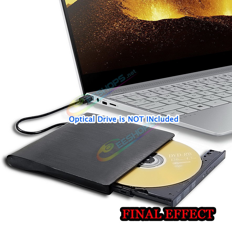 
Best USB 3.0 External BD/DVD/CD Burner & Player Housing Case Enclosure Kit Cheap HP Dell Lenovo Acer Asus Sony Samsung Toshiba Laptops Internal 9.5 9.0 mm Super Slim Tray SATA Optical Drive Portable Pop-up ODD Caddy Black Free Shipping
