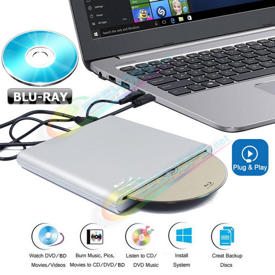 
Cheap Slot Loading External Blu-Ray and DVD Burner / Player Portable Optical Drive, Best Laptop & Desktop Computer Windows Win 11 10 8 7 Mac OS Gaming PC, USB 3.0 Type-C Dual Layer 6X BD-RE 8X DVD RW CD-RW Writer Free Shipping
