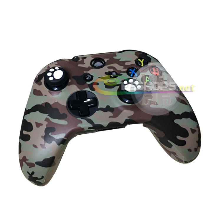 Cheap New Silicon Skin Protector Case for Microsoft Xbox One Slim S Wireless Controllers Protective Rubber Sleeve Armor Cover Camouflage Pattern A Free Claw Thumb Grips