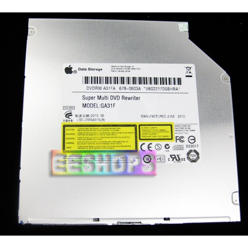 New for Apple iMac Superdrive 8X DVD CD RW DL Burner Writer Slot-in 12.7mm Internal SATA Slim Drive HL GA31F LabelFlash Free Shipping