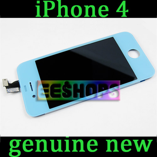 Geniune New Apple iPhone 4 4G LCD Screen Display + Touch Digitizer Complete Assembly Replacement Royal Blue