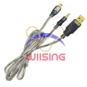 Data transfer cable and USB Power Cable for PSP 2000(Gold Plug)