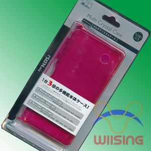 Multi Crystal Case For Nintendo DSi NDSi (Red)